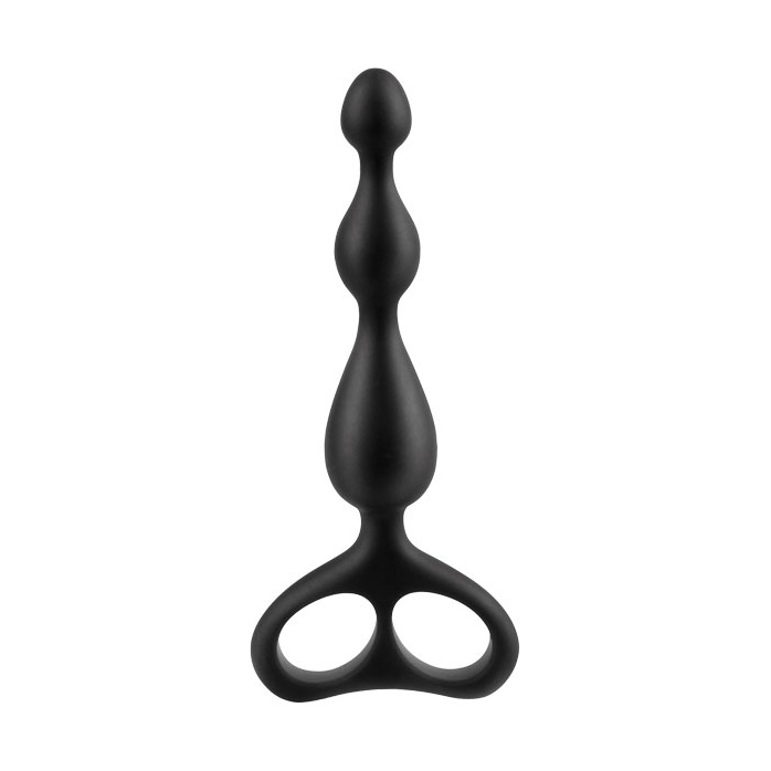 Чёрная анальная цепочка Sex Expert - 12,5 см - SEX EXPERT
