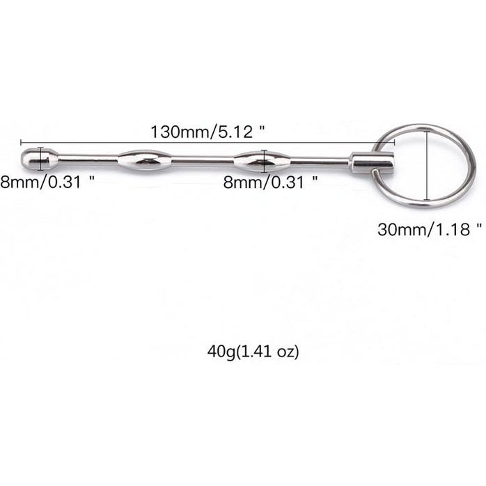 Уретральный металлический плаг с бугорками - NOTABU