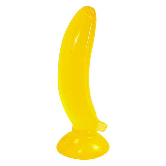 Фаллоимитатор на присоске Banana желтого цвета - 17,5 см - EROWOMAN-EROMAN