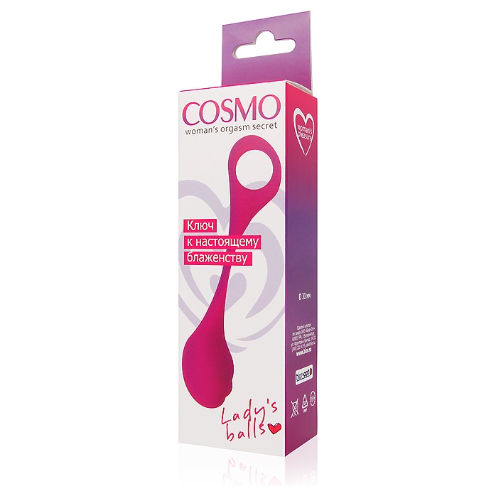 Ярко-розовый вагинальный шарик Cosmo. Фотография 3.