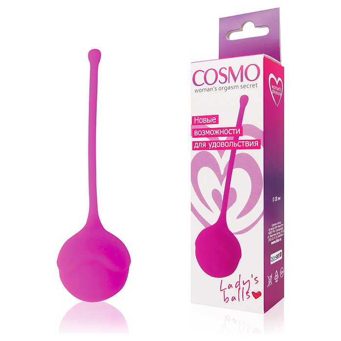 Розовый вагинальный шарик Cosmo. Фотография 2.
