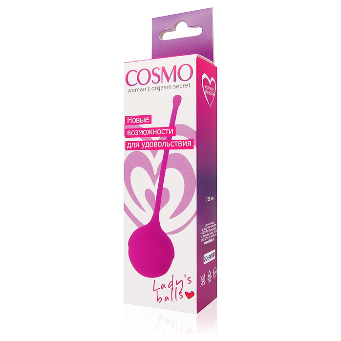 Розовый вагинальный шарик Cosmo. Фотография 3.
