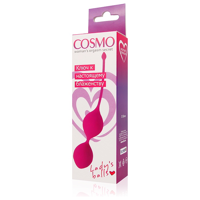 Ярко-розовые вагинальные шарики Cosmo. Фотография 3.