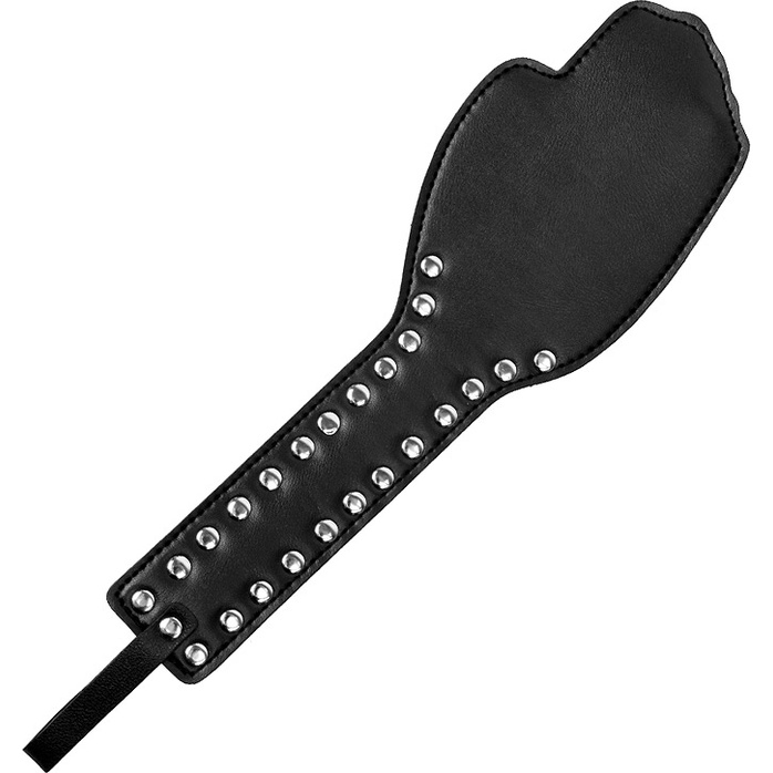 Черная шлепалка-рука с металлическими заклепками - 29 см - NOTABU