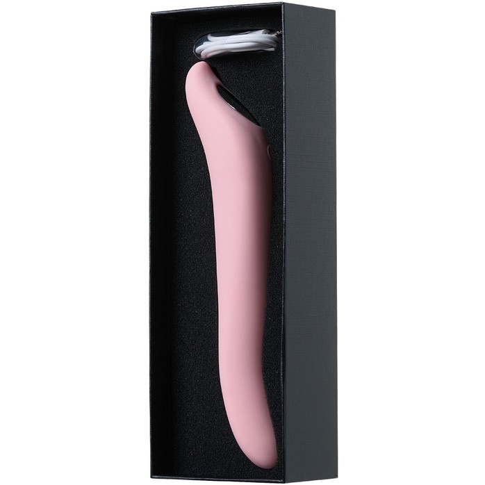 Розовый вибратор S-HANDE KISS с ротацией - 21,4 см. Фотография 10.