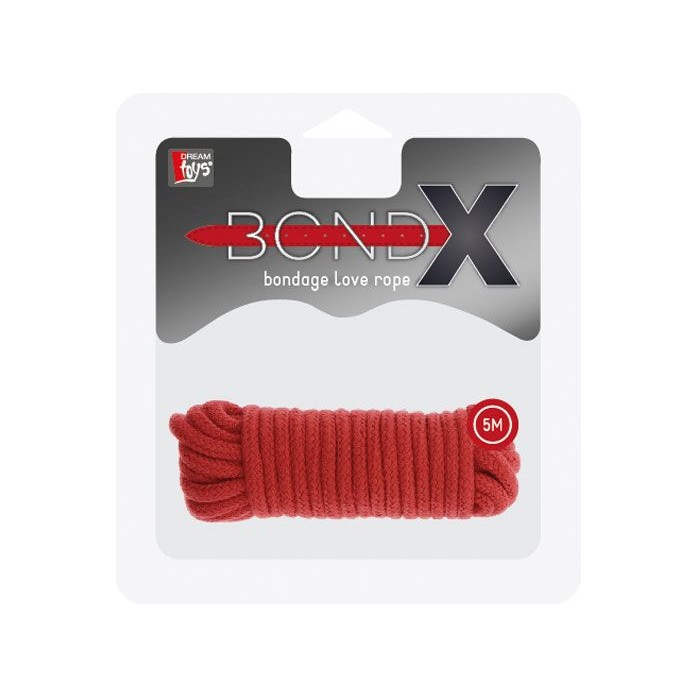 Красная веревка для связывания BONDX LOVE ROPE - 5 м - BondX. Фотография 2.