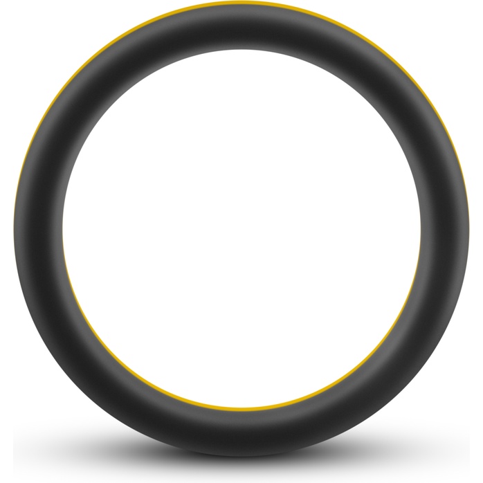 Черно-желтое силиконовое эрекционное кольцо Silicone Go Pro Cock Ring - Performance. Фотография 2.