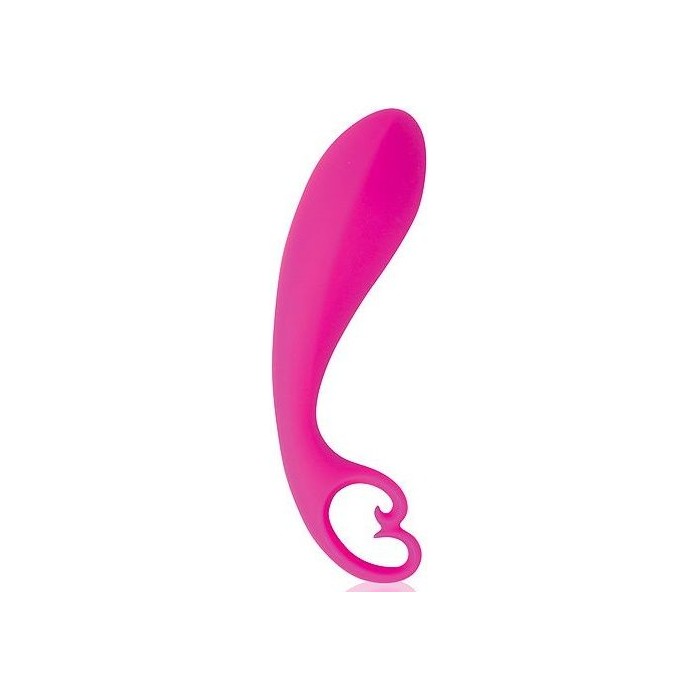 Розовый женский стимулятор с колечком-ограничителем - 13 см - COSMO