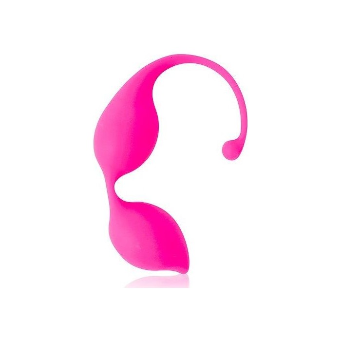 Миндалевидные вагинальные шарики розового цвета с хвостиком - COSMO