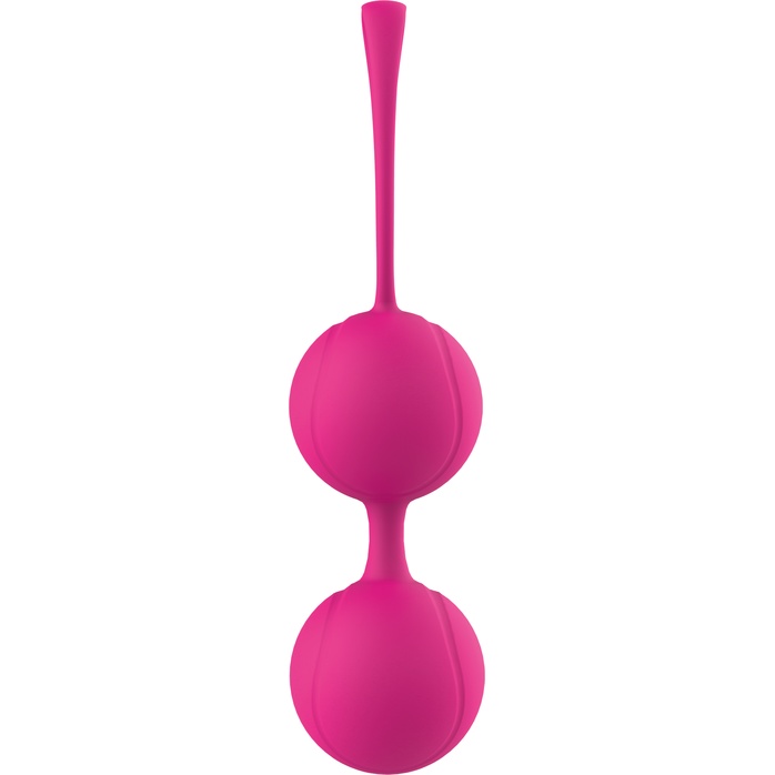 Набор розовых вагинальных шариков PLEASURE BALLS EGGS DUO BALL SET - Good Vibes. Фотография 4.