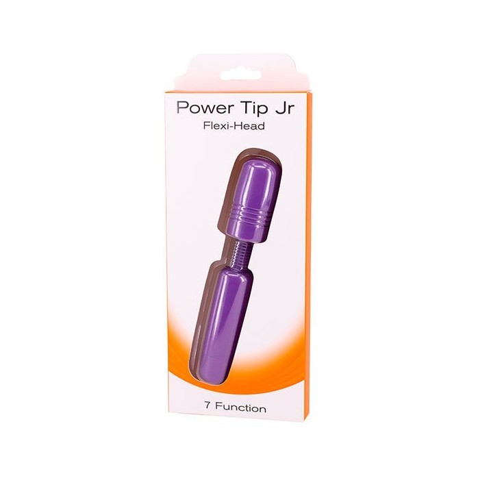 Фиолетовый мини-вибратор POWER TIP JR MASSAGE WAND. Фотография 3.