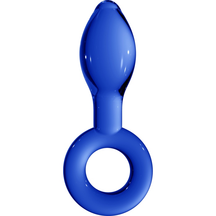 Синяя анальная пробка Plugger - 11,9 см - Chrystalino