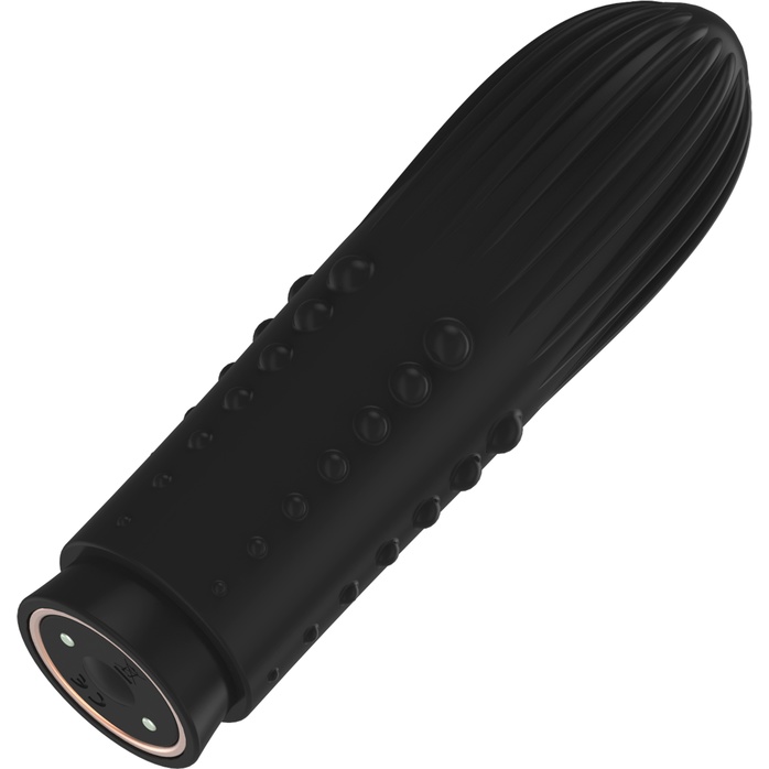 Черная вибропуля Turbo Rechargeable Bullet Lush - 9,8 см - Elegance