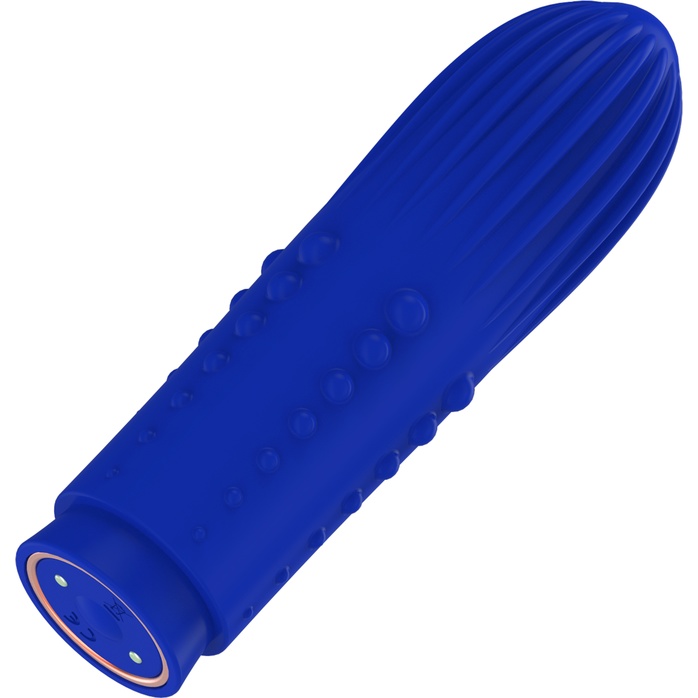 Синяя вибропуля Turbo Rechargeable Bullet Lush - 9,8 см - Elegance