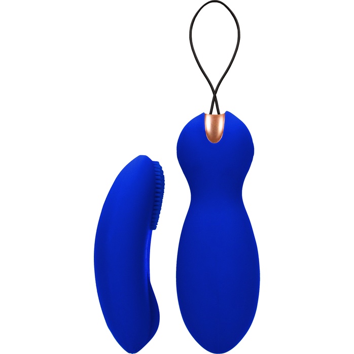 Синие вагинальные шарики Purity с пультом ДУ - Elegance. Фотография 3.