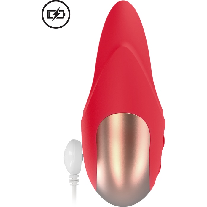 Красный клиторальный стимулятор Lavish - 8,9 см - Elegance. Фотография 7.