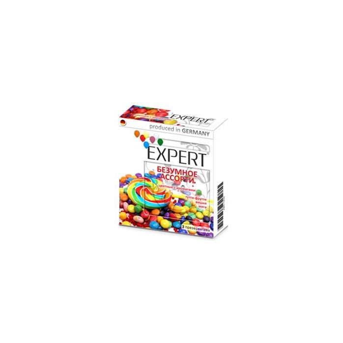 Цветные ароматизированные презервативы Expert Безумное ассорти - 3 шт