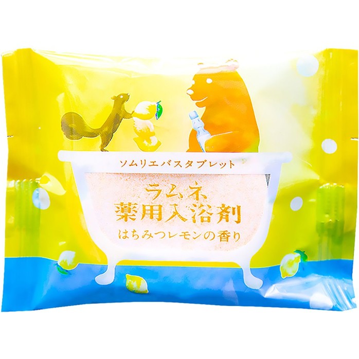 Расслабляющая соль-таблетка для ванны с ароматом меда и лимона - 40 гр