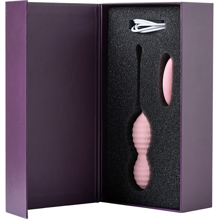 Нежно-розовые вагинальные шарики ZEFYR с пультом ДУ. Фотография 8.