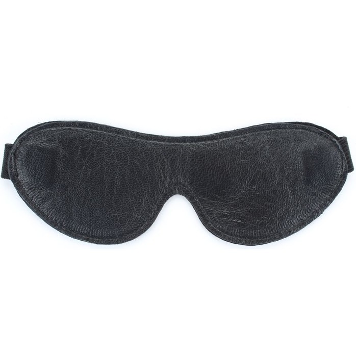 Чёрная перфорированная маска на глаза. Фотография 2.