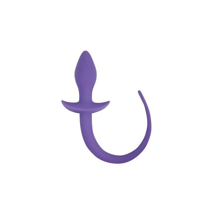 Фиолетовая анальная втулка с хвостиком - SWEET TOYS
