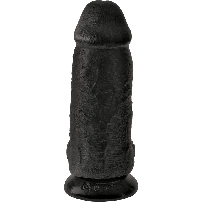 Черный фаллоимитатор на присоске Chubby - 22,9 см - King Cock. Фотография 2.