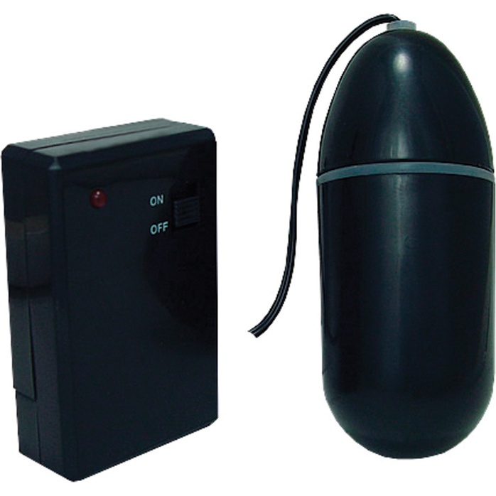 Чёрное виброяйцо Waterproof Remote Control Bullet с пультом ДУ - Pipedream Products