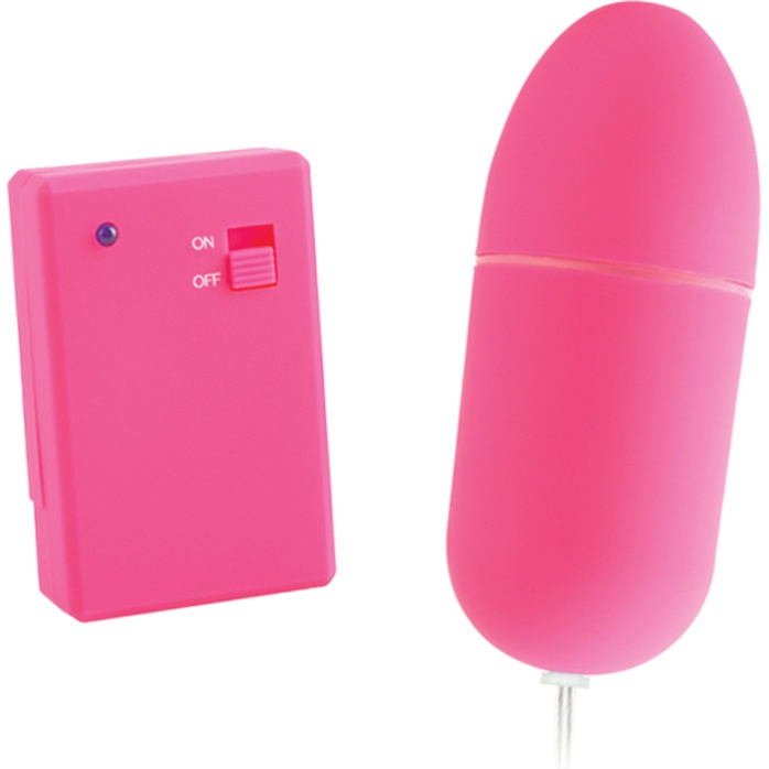 Розовое виброяйцо Remote Control Bullet с пультом ДУ - Neon Luv Touch