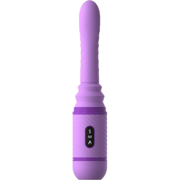 Фиолетовый автоматический вибромассажер с функцией поступательных движений Love Thrust-Her - Fantasy For Her