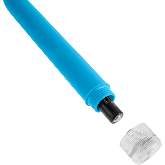 Неоново-голубой вибратор Neon Luv Touch Vibe - 17 см - Neon Luv Touch. Фотография 3.