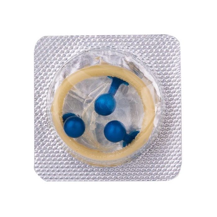 Стимулирующий презерватив-насадка Roll Ball Banana - Sitabella condoms. Фотография 4.