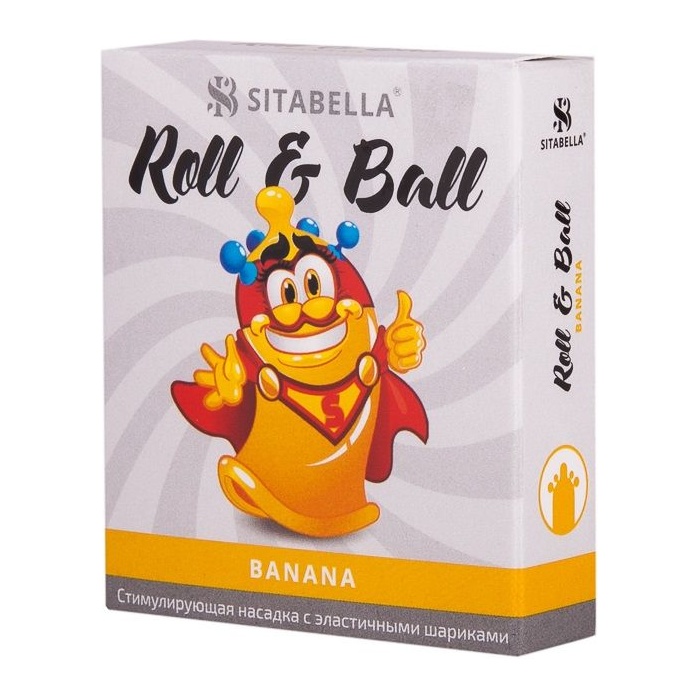 Стимулирующий презерватив-насадка Roll Ball Banana - Sitabella condoms