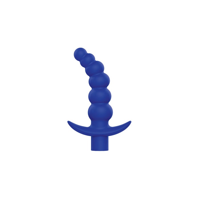 Синяя вибрирующая анальная елочка Sweet Toys - 10,8 см - SWEET TOYS