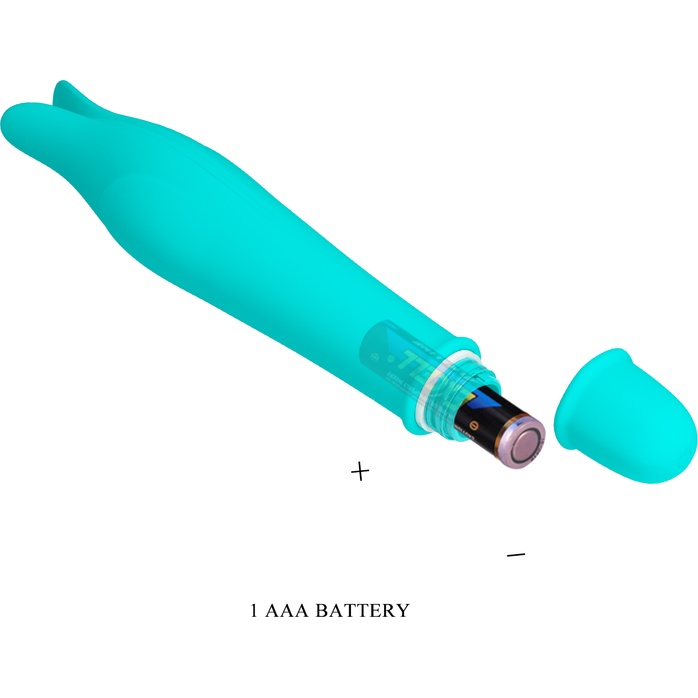 Мятный миниатюрный вибромассажер Edward с усиками - 14,5 см - Pretty Love. Фотография 7.