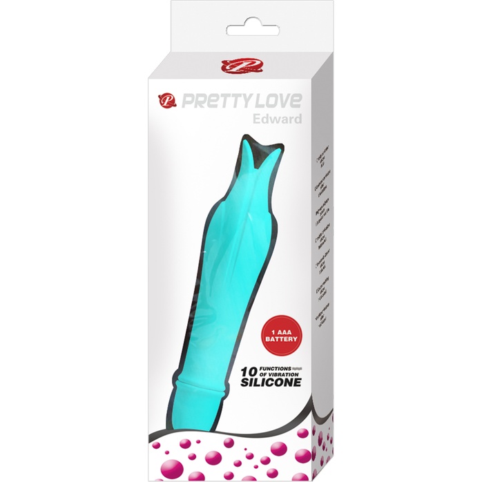Мятный миниатюрный вибромассажер Edward с усиками - 14,5 см - Pretty Love. Фотография 8.
