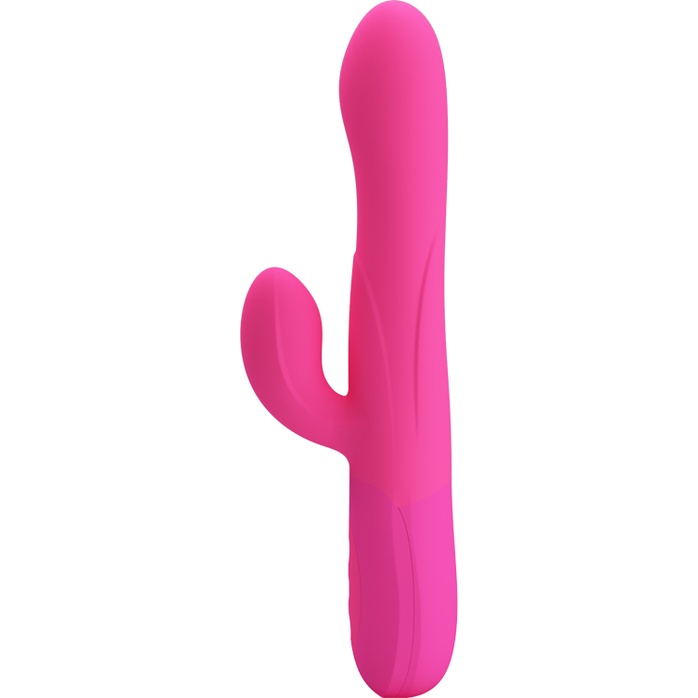 Розовый вибратор Douglas с клиторальным отростком и функцией расширения - 24,9 см - Pretty Love. Фотография 4.