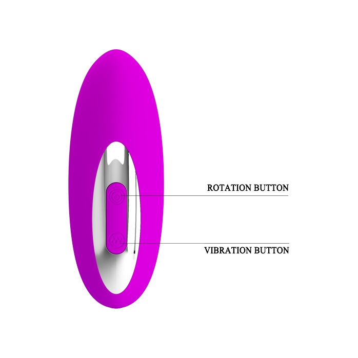 Мощный лиловый анальный вибратор с эффектом римминга - 15,9 см - Pretty Love. Фотография 5.