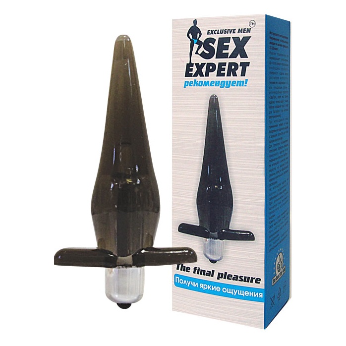 Черная конусовидная вибровтулка - 11,5 см - SEX EXPERT