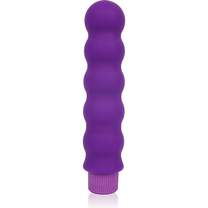 Фиолетовый силиконовый вибратор-елочка Cosmo - 15 см