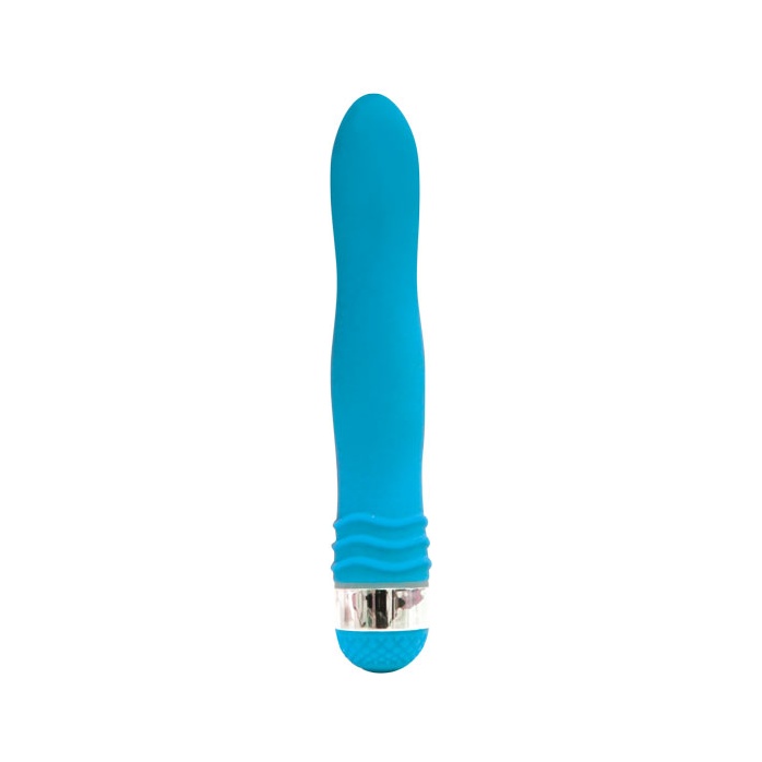 Голубой эргономичный вибратор Sexy Friend - 17,5 см
