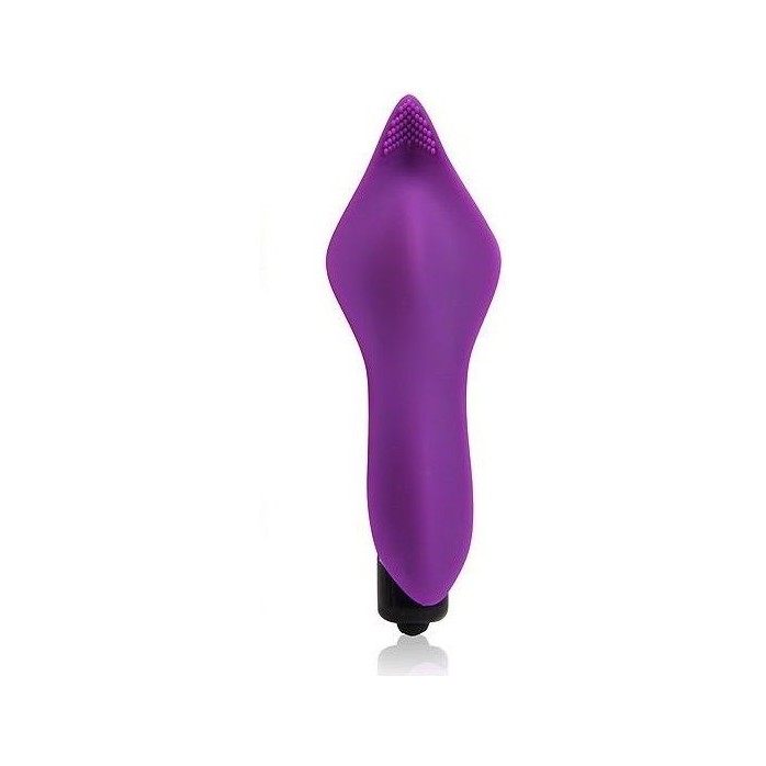 Фиолетовый ромбовидный силиконовый клиторальный стимулятор - COSMO