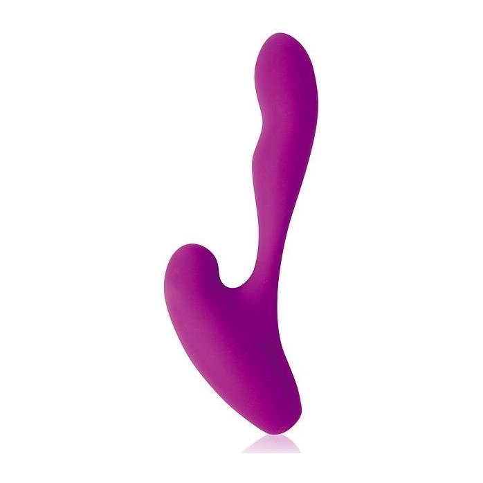 Фиолетовый фантазийный силиконовый вибромассажер - COSMO