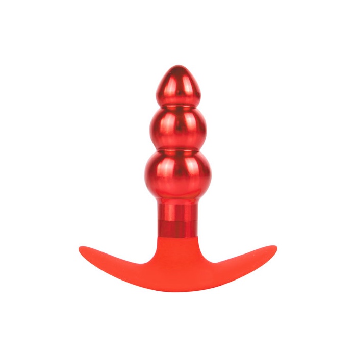 Анальная втулка красного цвета - 9,6 см - IRON LOVE