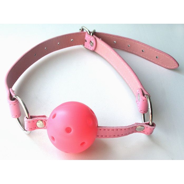 Розовый пластиковый кляп-шарик Ball Gag - NOTABU