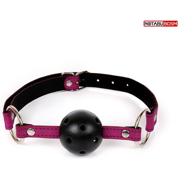 Фиолетово-черный кляп-шарик Ball Gag - NOTABU