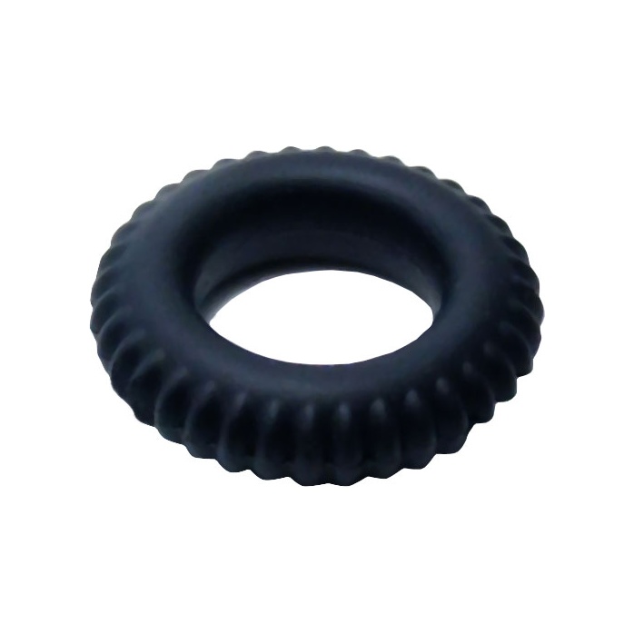 Черное силиконовое эрекционное кольцо-шина Sex Expert - SEX EXPERT. Фотография 3.