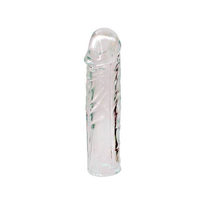 Закрытая прозрачная насадка-фаллос Crystal sleeve - 16 см - EROWOMAN-EROMAN