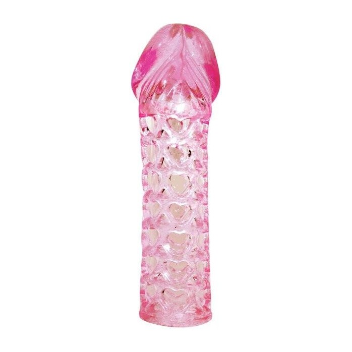 Закрытая розовая насадка-фаллос Penis sleeve - 11,7 см - EROWOMAN-EROMAN