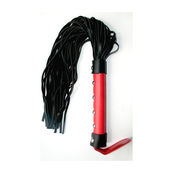 Черный флоггер с красной ручкой Notabu - 45 см - NOTABU