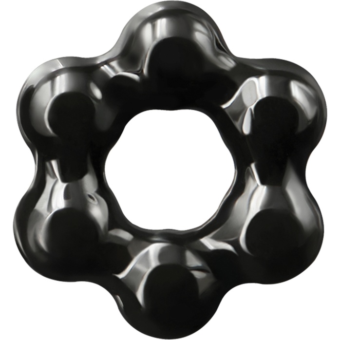 Черное эрекционное кольцо Spinner Ring - Renegade